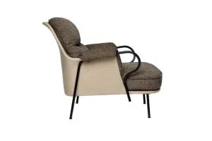 Fogia Lyra fåtölj, svart stål - brun Kvadrat Safire 0001