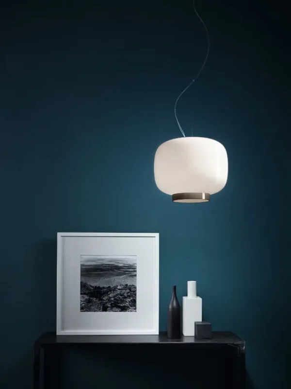 Foscarini Chouchin Reverse 3 pendellampa, vit - grå