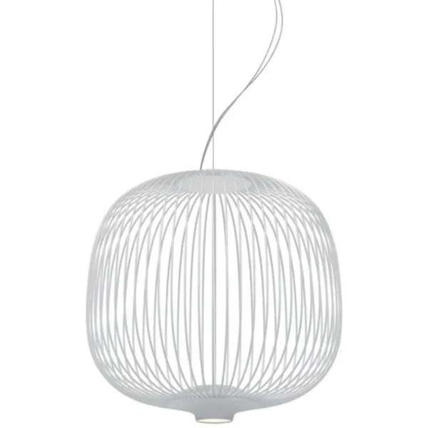 Foscarini Spokes 2 Piccola hänglampa, dimbar, vit