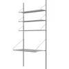 Frama Shelf Library H1852 vägghylla med skrivbord, rostfritt stål