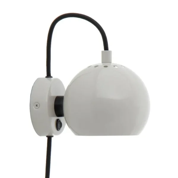 Frandsen Ball, vägglampa, 12 cm, glansig blekgrå