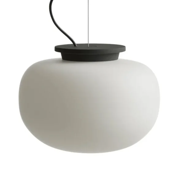 Frandsen Supernate pendellampa, 28 cm, vit opal - svart