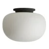 Frandsen Supernate taklampa, 38 cm, vit opal - svart