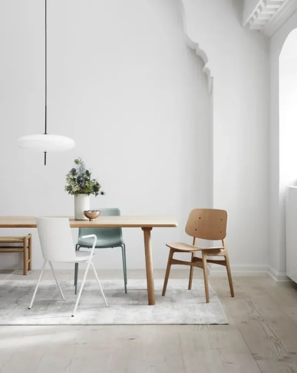 Fredericia Søborg stol 3050, träbas - lackerad ek