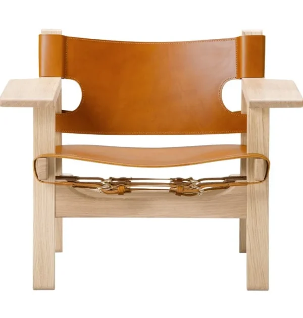 Fredericia Spanish Chair, konjaksfärgat läder - såpad ek