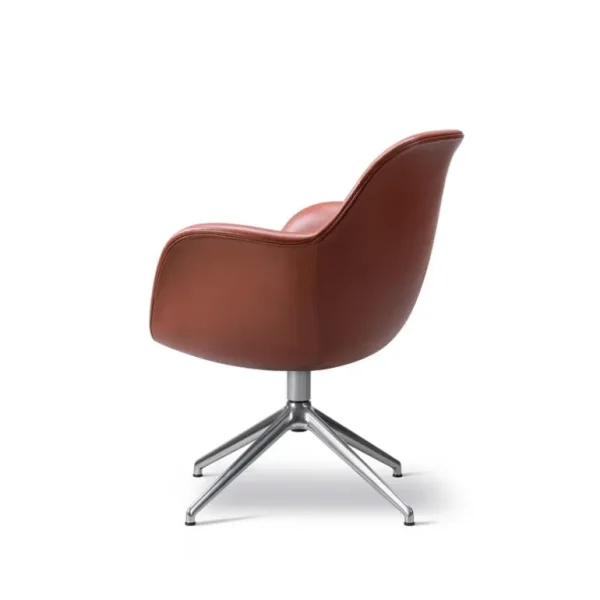 Fredericia Swoon Chair, fåtölj med snurrfunktion, krom - Omni 293