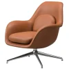 Fredericia Swoon Lounge Petit, snurrstol, krom - Omni 307