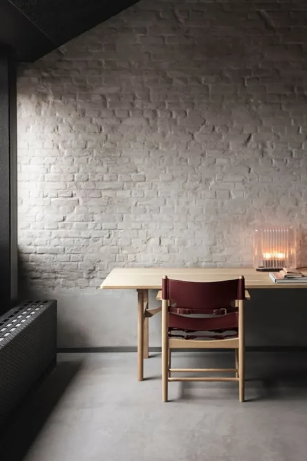 Fredericia The Spanish Dining Chair stol med armstöd, konjaksfärgat läder