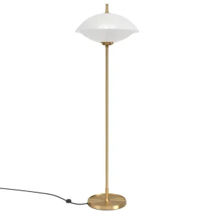 Fritz Hansen Clam golvlampa, opal - mässing