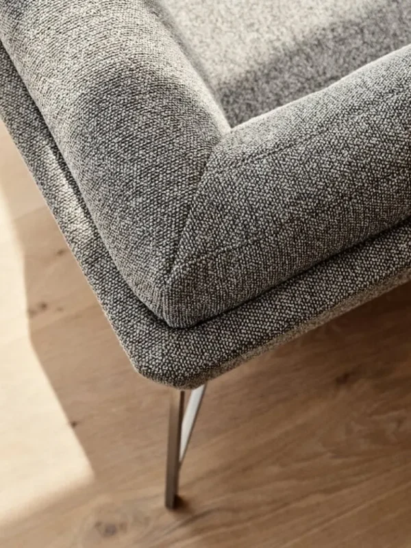 Fritz Hansen PL114 Lissoni hörnsoffa, vänster, matt polerat stål - Moss 015