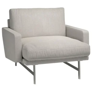Fritz Hansen PL111S Lissoni fåtölj, mattpolerat stål - Clay 0012