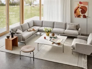Fritz Hansen PL111S Lissoni fåtölj, mattpolerat stål - Clay 0012