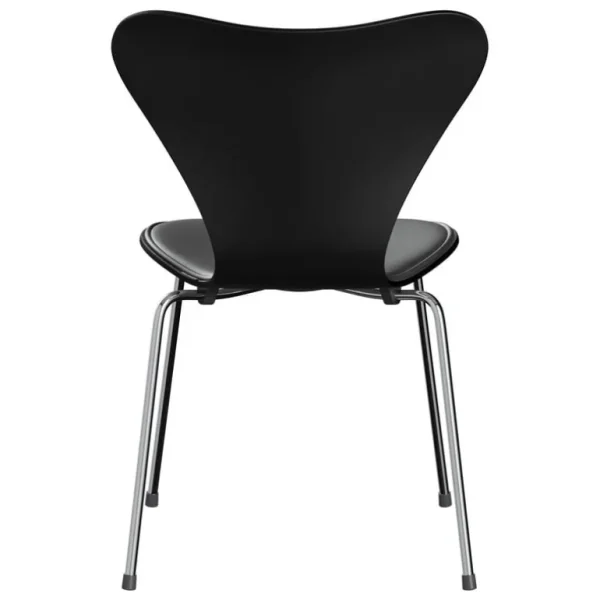 Fritz Hansen Series 7 3107 stol, krom - svart ask - Essential svart läder