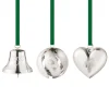 Georg Jensen Dekoration 2023, 3 st, palladiumpläterad mässing