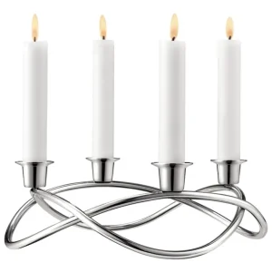 Georg Jensen Season ljushållare, spegelpolerat stål