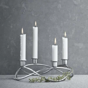 Georg Jensen Season ljushållare, spegelpolerat stål