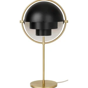 GUBI Multi-Lite bordslampa, mässing - svart semimatt