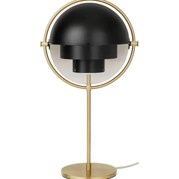 GUBI Multi-Lite bordslampa, mässing - svart semimatt