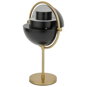 GUBI Multi-Lite bärbar bordslampa, mässing - svart