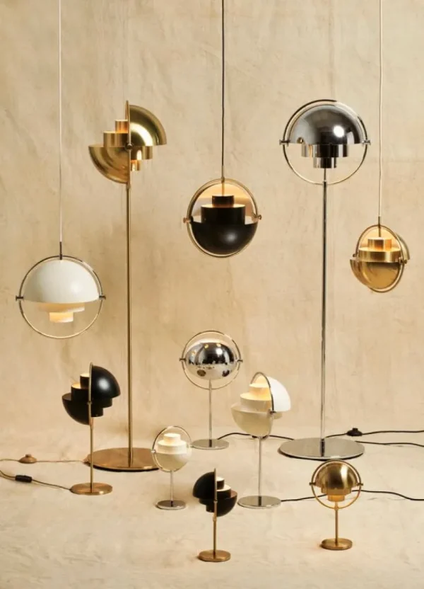 GUBI Multi-Lite golvlampa, mässing