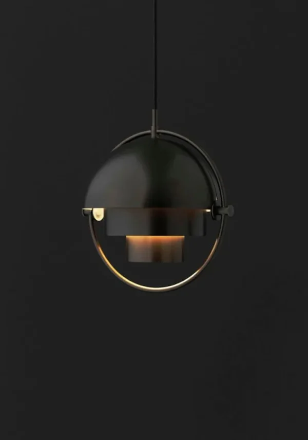 GUBI Multi-Lite liten pendellampa, svart mässing