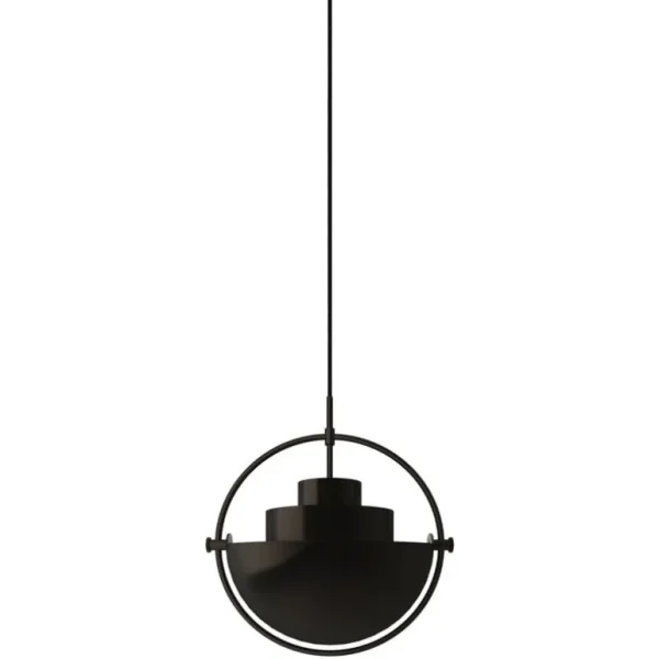 GUBI Multi-Lite liten pendellampa, svart mässing