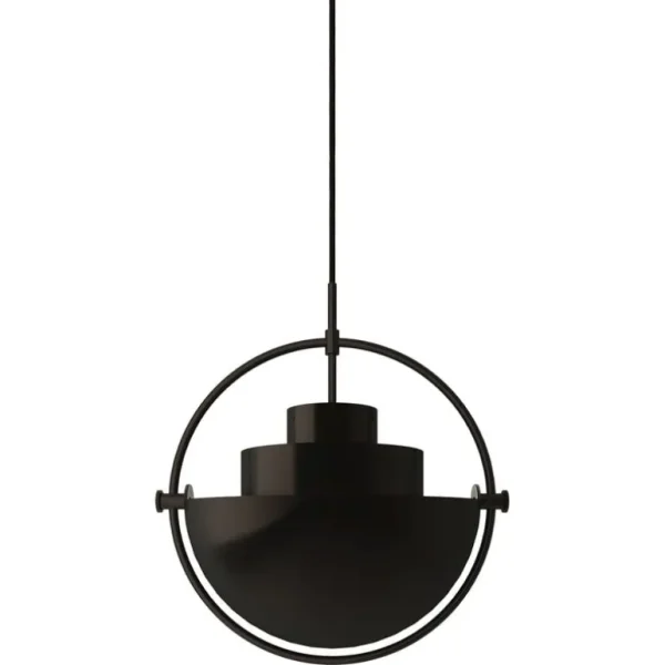 GUBI Multi-Lite pendellampa, svart mässing