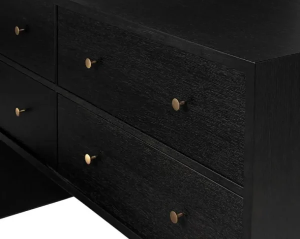 GUBI Private sideboard, svart / brunbetsad ek