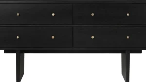 GUBI Private sideboard, svart / brunbetsad ek