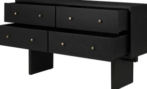 GUBI Private sideboard, svart / brunbetsad ek