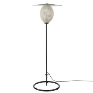 GUBI Satellite Outdoor golvlampa, svart - gräddvit