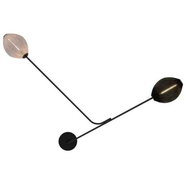 GUBI Satellite vägglampa, svart och vit