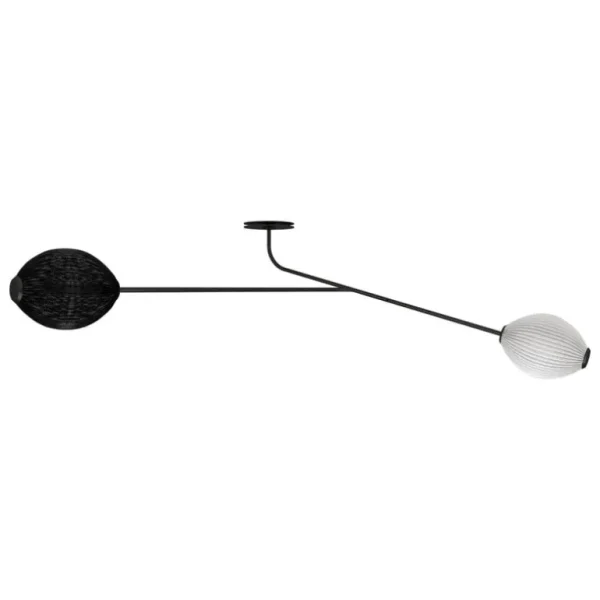GUBI Satellite vägglampa, svart och vit