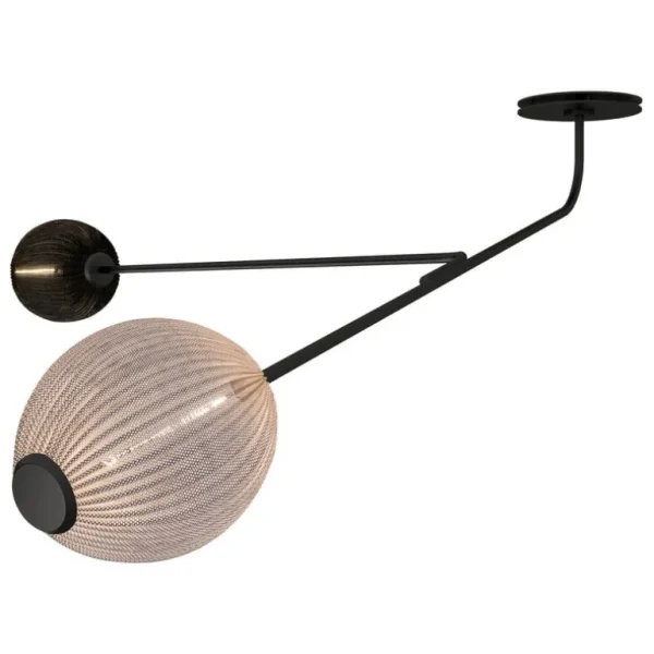 GUBI Satellite vägglampa, svart och vit