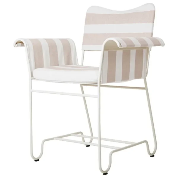 GUBI Tropique stol, klassiskt vit - Leslie Stripe 40