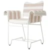 GUBI Tropique stol med fransar, klassiskt vit - Leslie Stripe 40