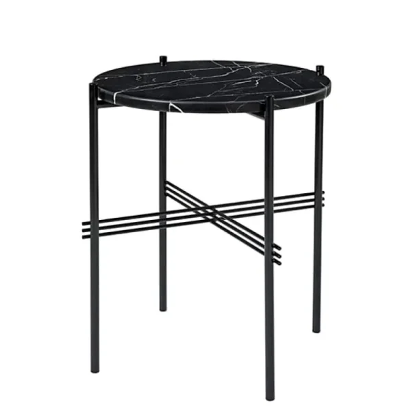 GUBI TS soffbord, 40 cm, svart - svart marmor