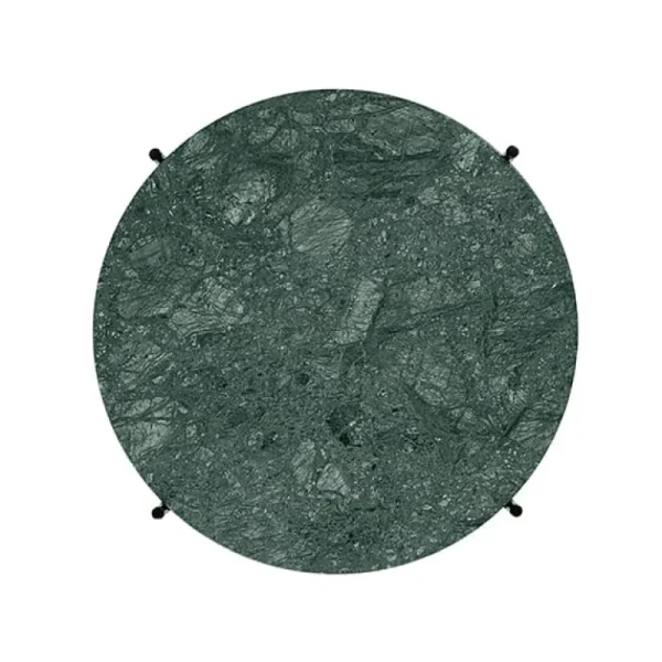 GUBI TS soffbord, 55 cm, svart - grön marmor