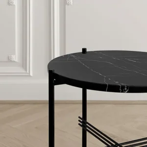GUBI TS soffbord, 40 cm, svart - svart marmor