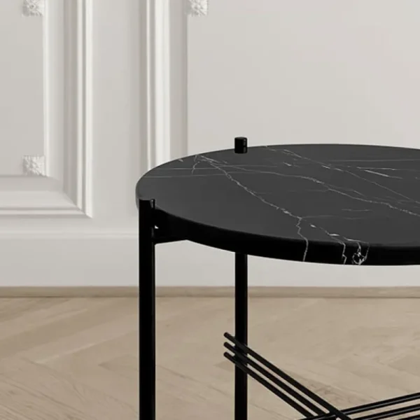GUBI TS soffbord, 40 cm, svart - svart marmor