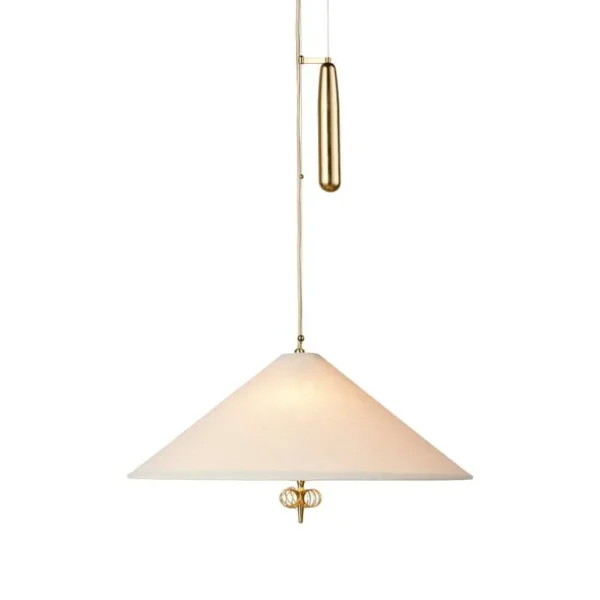 GUBI Tynell A1967 pendellampa, 56 cm, mässing - kanvas