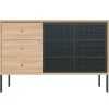 Hartô Gabin sideboard med lådor, hög, ek - skiffergrå