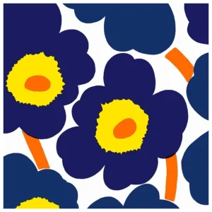 Havi Marimekko Unikko pappersservett, 20 st, blå - gul