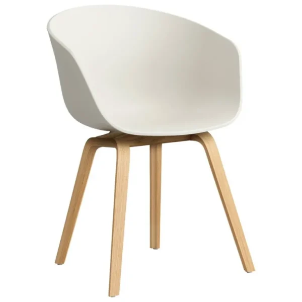 HAY About A Chair AAC22, melange cream 2.0 - lackerad ek