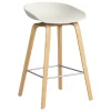 HAY About A Stool AAS32, 65 cm, melange cream 2.0 - lackad ek - stål