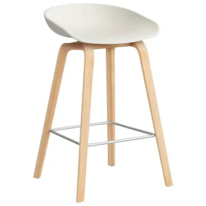 HAY About A Stool AAS32, 65 cm, melange cream 2.0 - såpad ek - stål