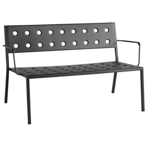 HAY Balcony Lounge bänk med armstöd, 121,5 x 69 cm,