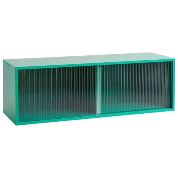 HAY Colour Cabinet m/ glasdörrar, vägg, 120 cm, mörk mint