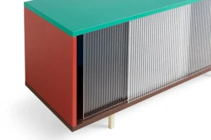HAY Colour Cabinet m/ glasdörrar, golvstående, 120 cm, flerfärgad