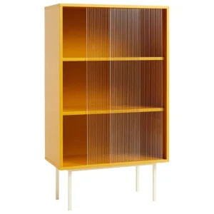 HAY Colour Cabinet med glasdörrar, hög, gul